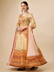 Timeless Charm: A Banarasi Jacquard Silk Gown
