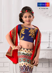 Fairy Tale Princess Khadi Mono Silk Kids Lehenga