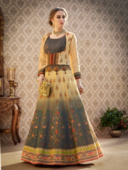 Banarasi Grace: A Viscose Jacquard Silk Gown Fit for a Queen