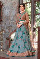 Chanderi Silk Floral Lehenga Set: A Fusion of Traditional and Modern Style