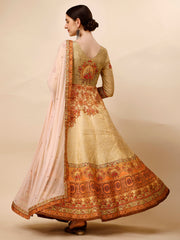 Timeless Charm: A Banarasi Jacquard Silk Gown