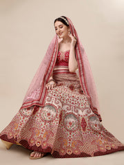 Crystal Elegance: Swarovski Designer Lehengas for Bridal Bliss and Semi-Bridal Glamour