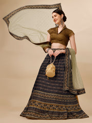 Ajrakh Print Lehenga for a Timeless Look
