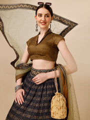 Ajrakh Print Lehenga for a Timeless Look