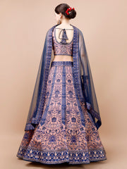 Crystal Dreams: Swarovski-Embroidered Digital Print Lehenga