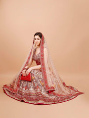 Crystal Elegance: Swarovski-Adorned Digital Print Lehenga