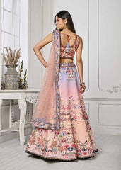 Glimmering Elegance: Swarovski Crystal Infused Digital Print Lehenga