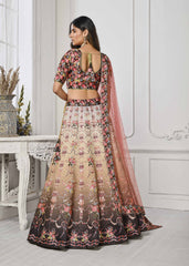 Crystal Elegance: Swarovski-Embellished Digital Print Lehenga