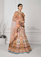 Crystal Dreams: Swarovski-Adorned Digital Print Lehenga