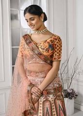 Crystal Dreams: Swarovski-Adorned Digital Print Lehenga