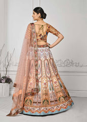 Crystal Dreams: Swarovski-Adorned Digital Print Lehenga