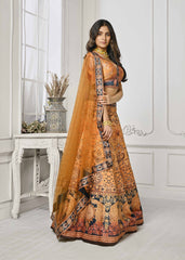 Crystal Elegance: Swarovski-Adorned Digital Print Lehenga