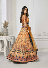 Crystal Elegance: Swarovski-Adorned Digital Print Lehenga