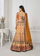 Crystal Elegance: Swarovski-Adorned Digital Print Lehenga