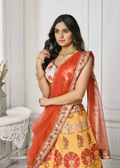 Dazzling Dreams: Swarovski Digital Print Lehenga