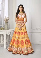 Dazzling Dreams: Swarovski Digital Print Lehenga