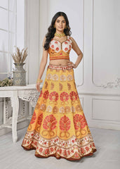 Dazzling Dreams: Swarovski Digital Print Lehenga