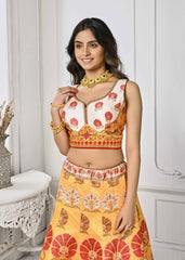 Dazzling Dreams: Swarovski Digital Print Lehenga