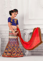 Fairy Tale Princess Khadi Mono Silk Kids Lehenga