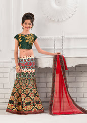 Little Miss Sunshine Khadi Mono Silk Kids Lehenga