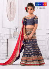 Fairy Tale Magic Khadi Mono Silk Kids Lehenga