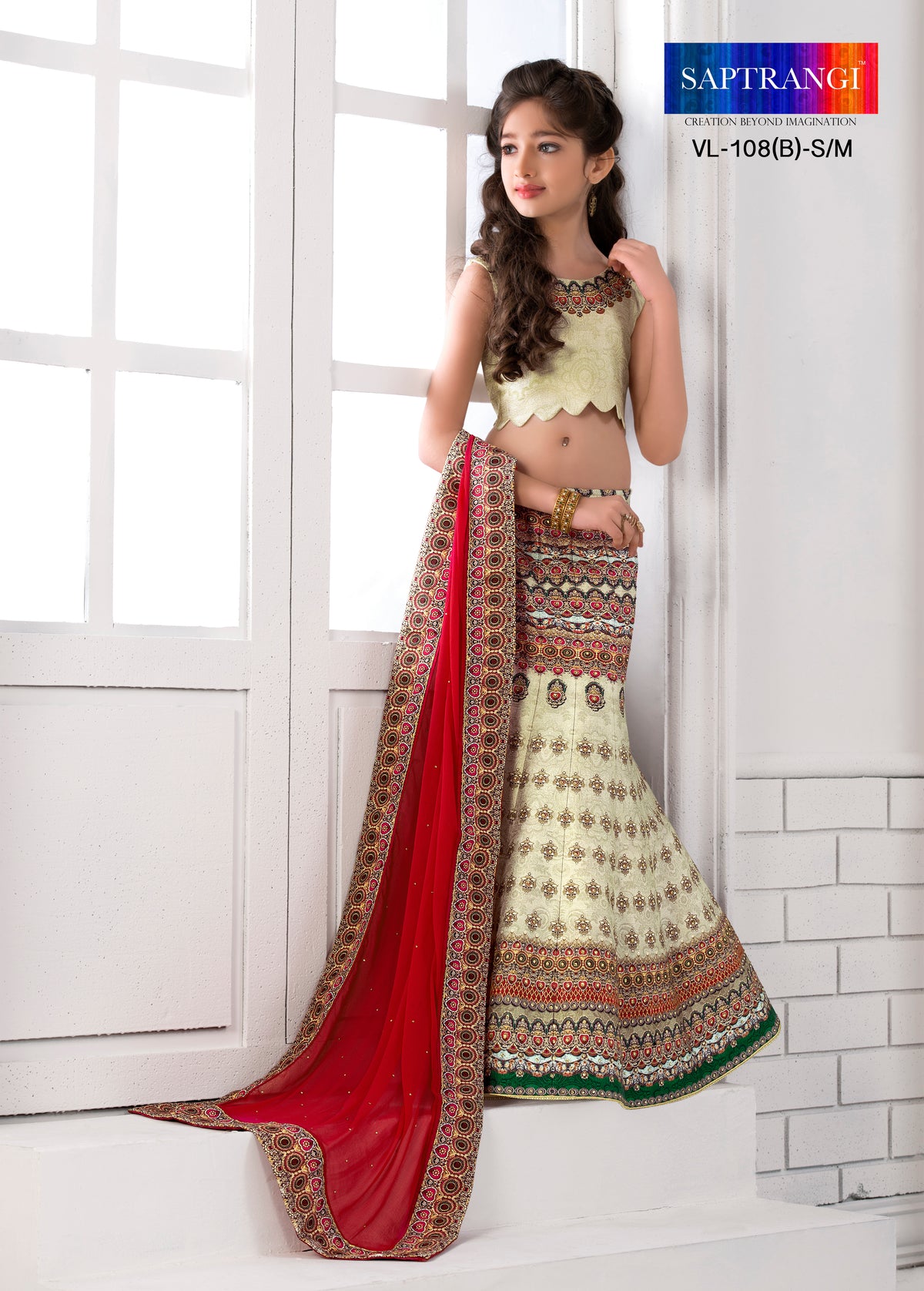 Little Royalty Khadi Mono Silk Lehenga for Kids