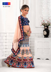 Festive Frolic Khadi Mono Silk Lehenga for Kids