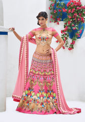 Subtle Elegance Khadi Mono Silk Lehenga