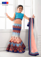 Playful Patterns Khadi Mono Silk Kids Lehenga