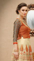Modern Opulence: A Banarasi Viscose Jacquard Silk Gown