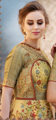 Graceful Grandeur: A Banarasi Jacquard Viscose Silk Gown