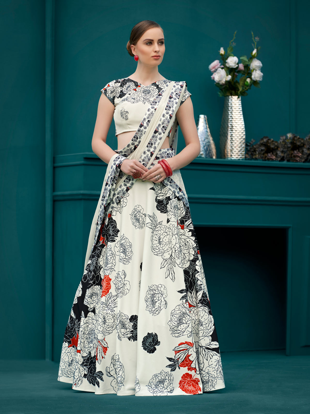 Midnight Bloom Lehenga