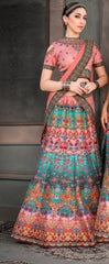 Enchanting Embellishment: Digital Print Lehenga with Intricate Embellished Work