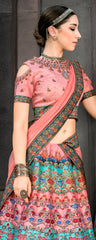Enchanting Embellishment: Digital Print Lehenga with Intricate Embellished Work