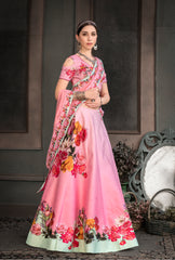 Digital Elegance: A Perfect Combination of Print and Embellished Work in Lehenga