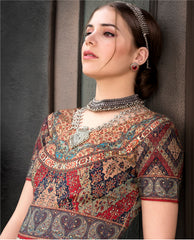 Heritage Fusion: A Khadi Mono Silk Gown with a Contemporary Twist