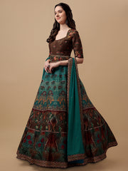 Floral Fusion: A Digital Print Gown