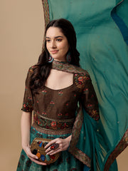 Floral Fusion: A Digital Print Gown