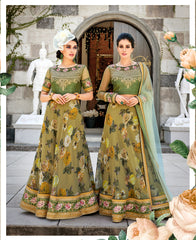 Pastel Perfection Organza Digital Print Lehenga